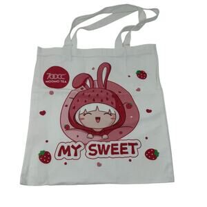 Moomo Tea My Sweet Strawberry Anime Cartoon Kpop Kawaii Canvas Tote Bag